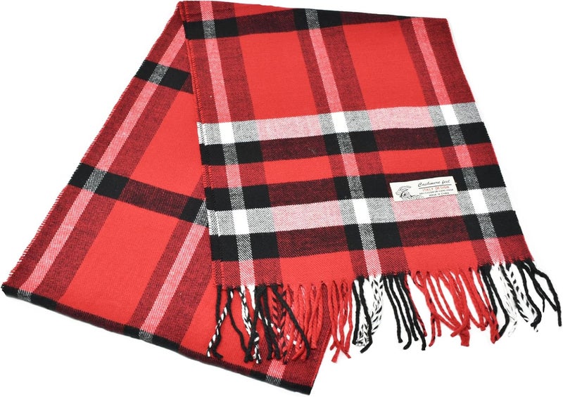 Glory Max Classic Plaid Striped Luxurious Checked Pattern Winter Scarf For Men Women Soft Cashmere Feel 72"x12" - Image 4